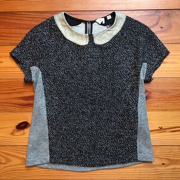 Anthropologie Collar Formal Wednesday Adams Top, EUC, XS - Picture 3 of 12